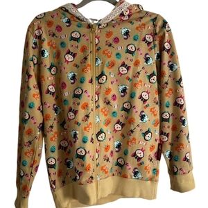 Womens pajamas w/Duffy the Disney Bear and Halloween themed characters MED